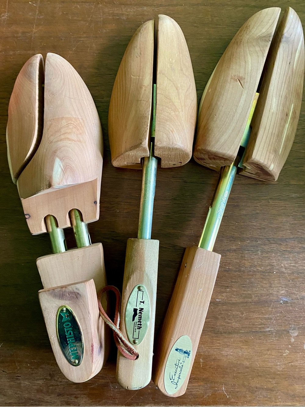 Wooden Shoe Stretchers - Set of 3 Cedar Shoe Trees